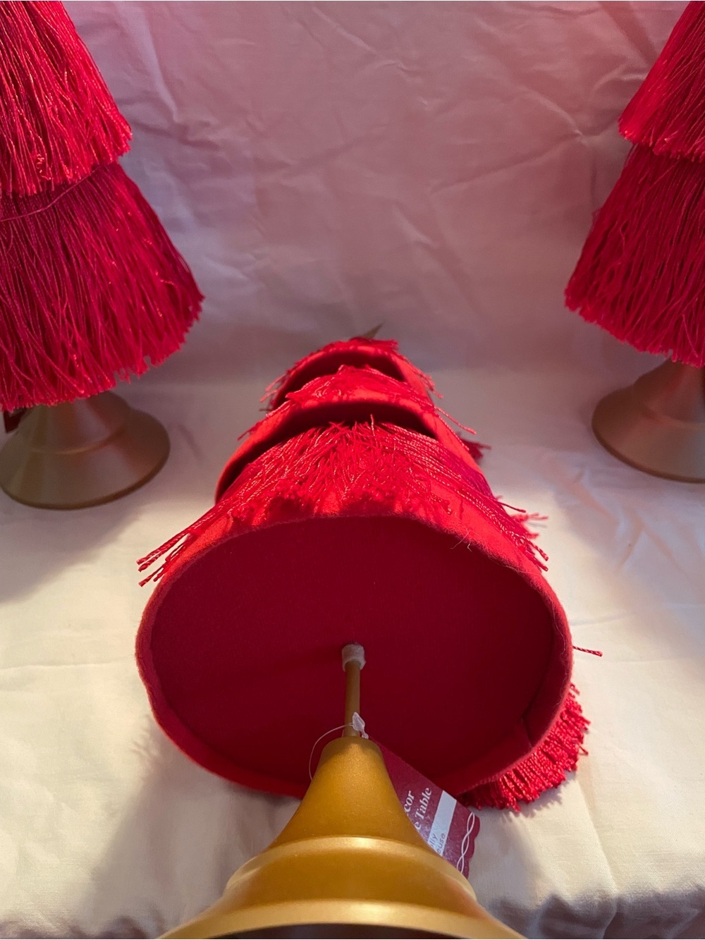 NWT 3 Ashland Berry Jolly Tabletop Décor in Red w/ Gold Star - Picture 6 of 9